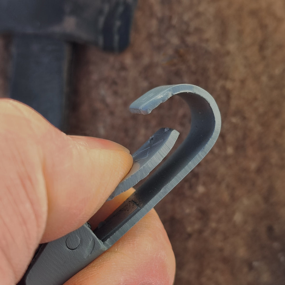 Steel hook for field-bottle strap