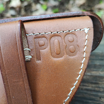 Brown holster for Luger P08 pistol