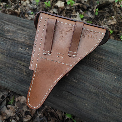 Brown holster for Luger P08 pistol