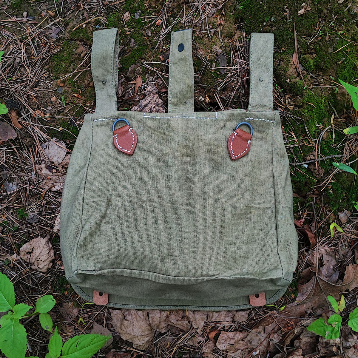 Bread bag brown leather