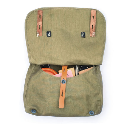 Bread bag brown leather